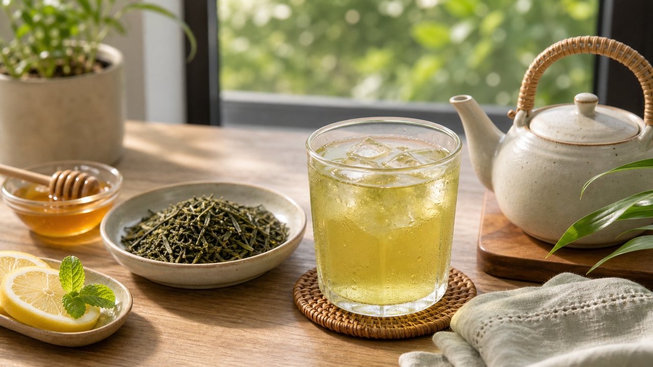 Trà xanh pha loãng để mát, ít ngọt và dễ uống