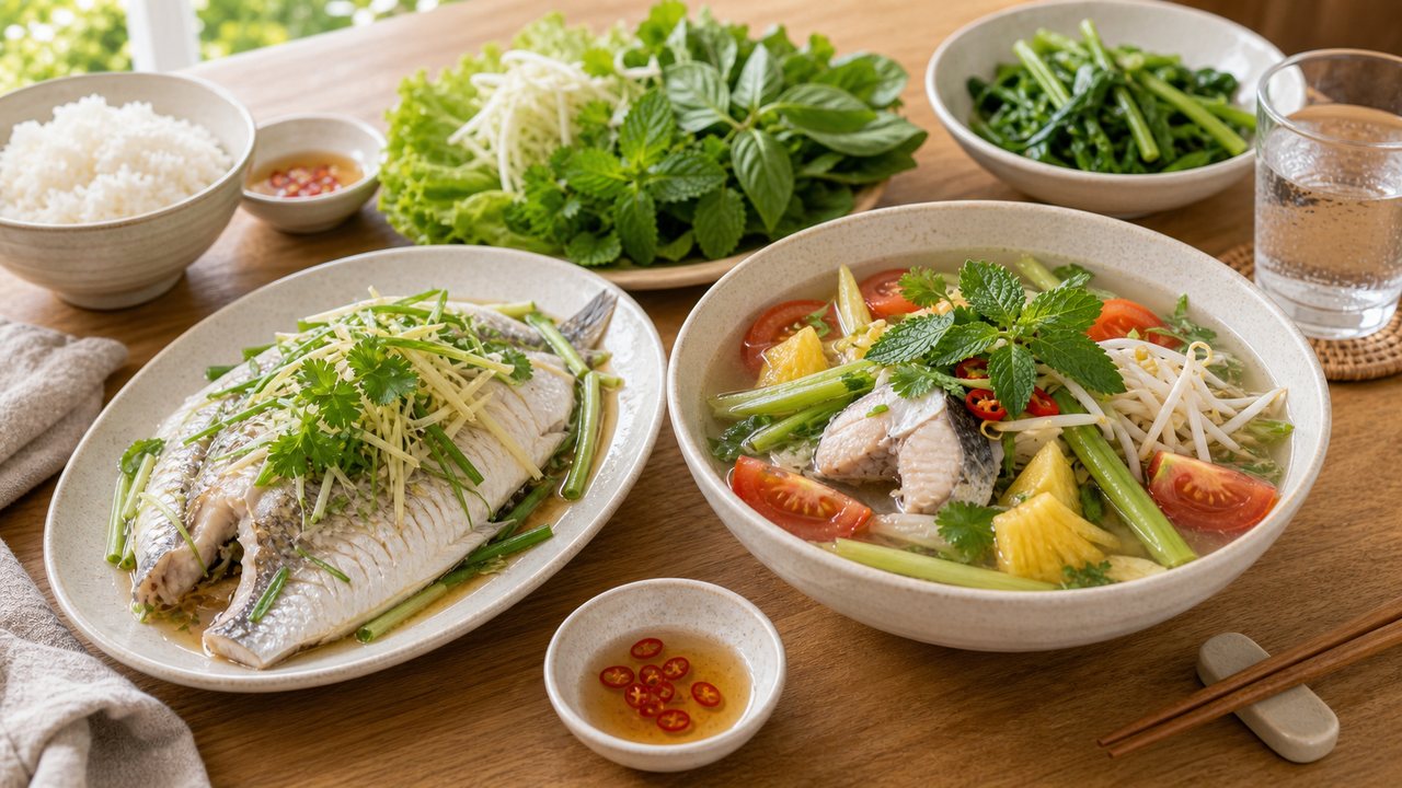Cá hấp hoặc canh chua cá dễ ăn trong ngày oi bức