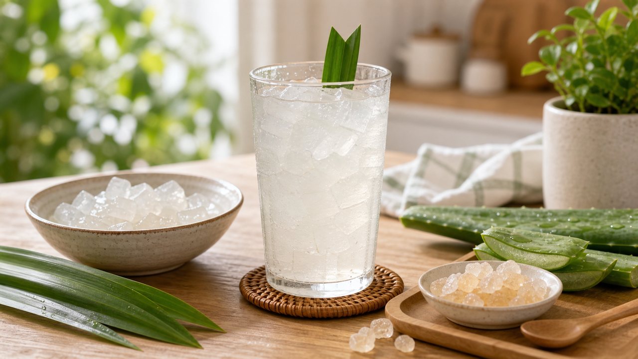 Nước nha đam đường phèn thanh mát, dùng vừa phải
