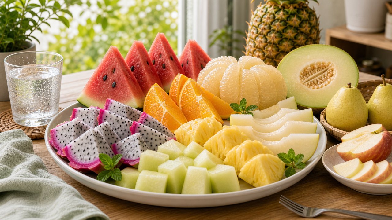 Trái cây nhiều nước giúp bữa phụ tươi mát hơn