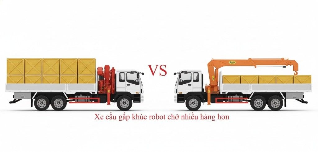 Sự khác biệt giữa cẩu thẳng và cẩu gấp