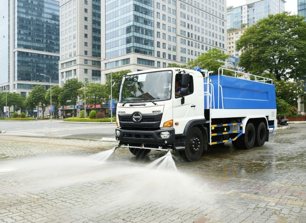 Xe tưới nước rửa đường MInh Hải