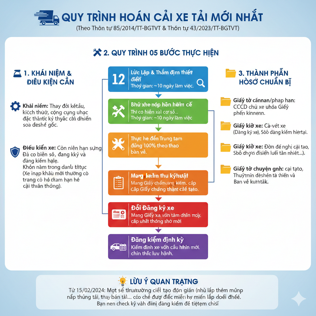 Quy trình hoán cải xe tải 2026