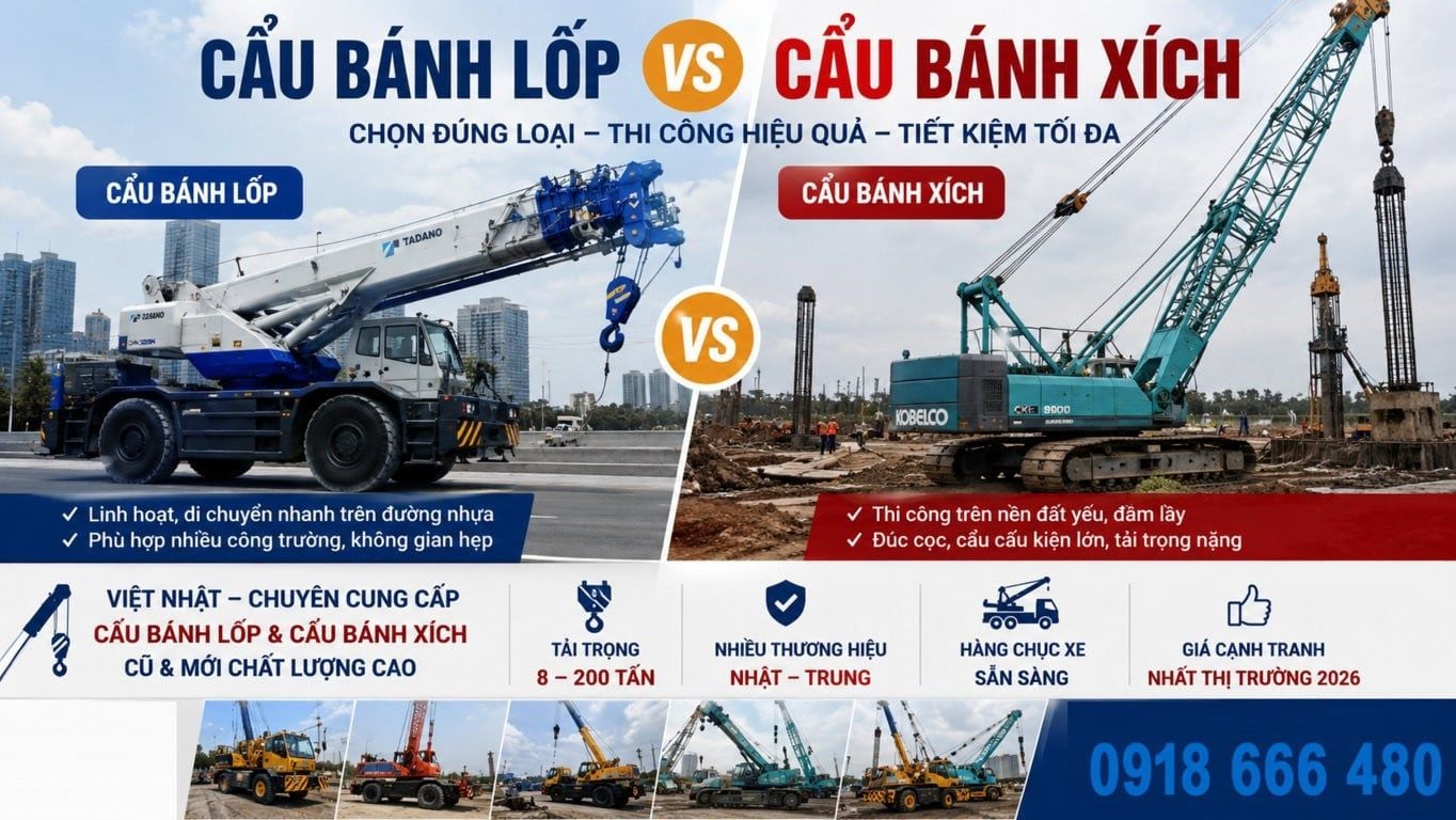 Cẩu xích cẩu lốp Vietnhatcorp.net