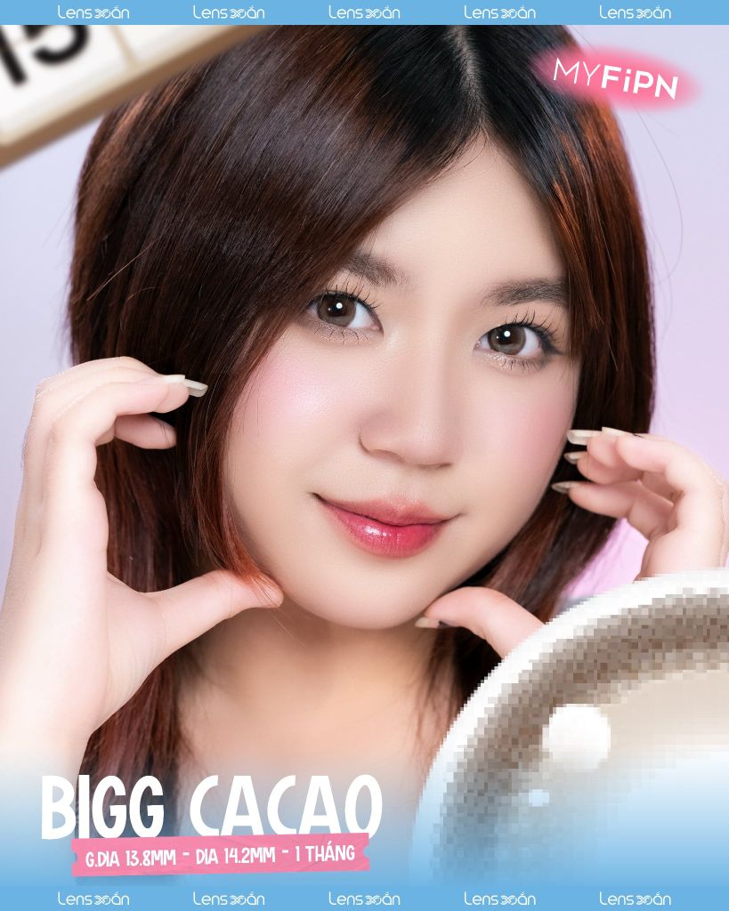 Lens Bigg Cacao MYFiPN nâu cacao hack mắt to tròn tự nhiên
