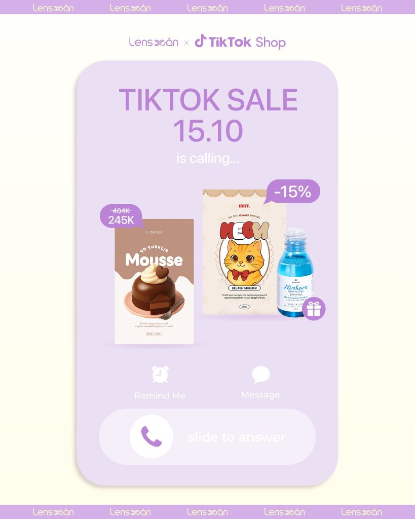 Banner Siêu Sale TikTok 15/10 – Deal sập giá tại Lens Xoắn