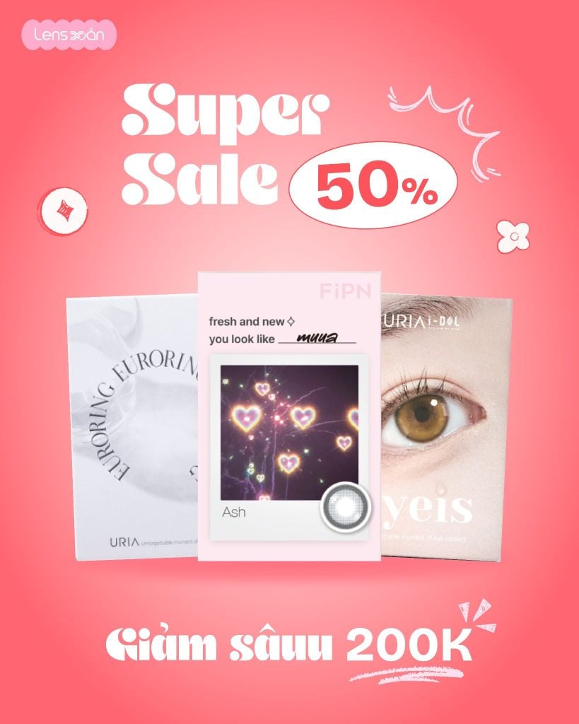 super sale lens giảm 50% tại Lens Xoắn dịp Tết