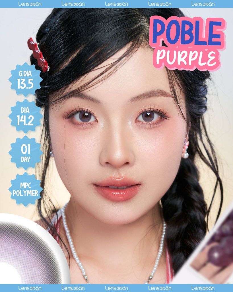 Poble Purple MYFiPN lens tím pastel tự nhiên