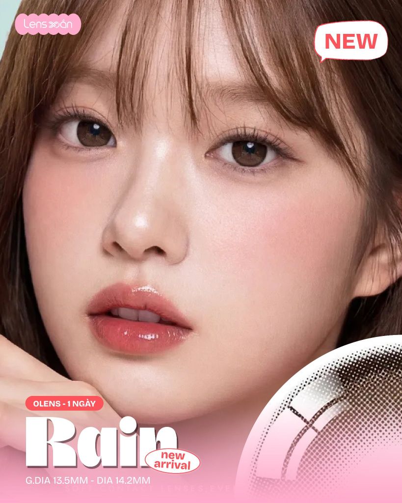 Rain Mocha OLENS lens nâu mocha 1 ngày trong veo chính hãng Lens Xoắn