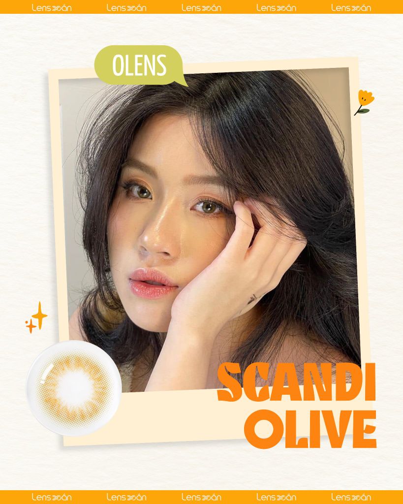 Scandi Olive – Lens xanh olive tự nhiên, hot trend 2025 | Lens Xoắn