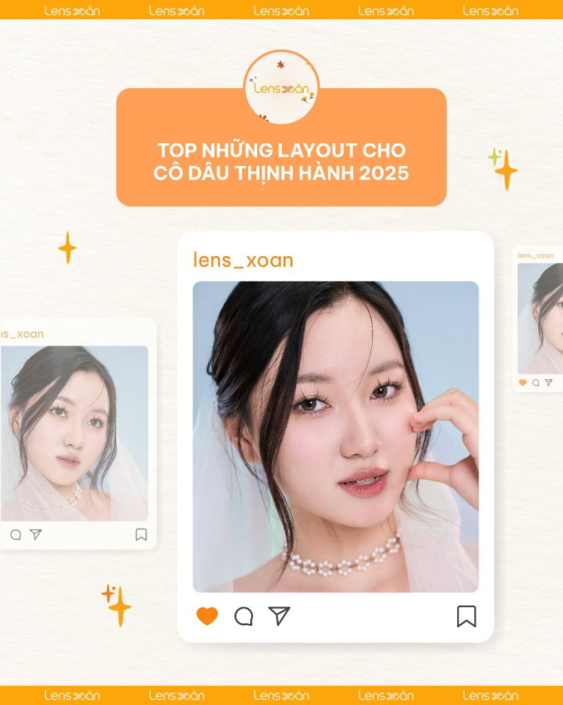 Layout makeup cô dâu hot trend 2025 – gợi ý từ Lens Xoắn