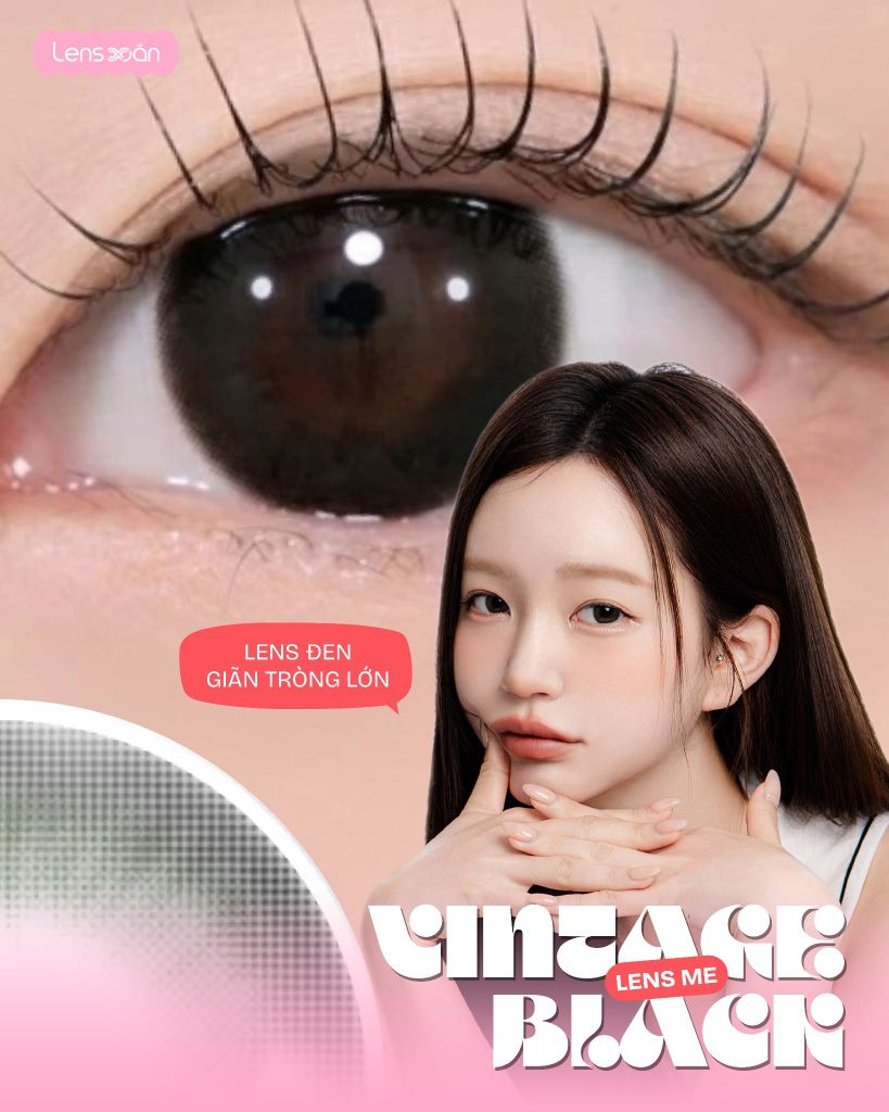 Youson Vintage Black lens đen tự nhiên giãn tròng 13.8mm chính hãng