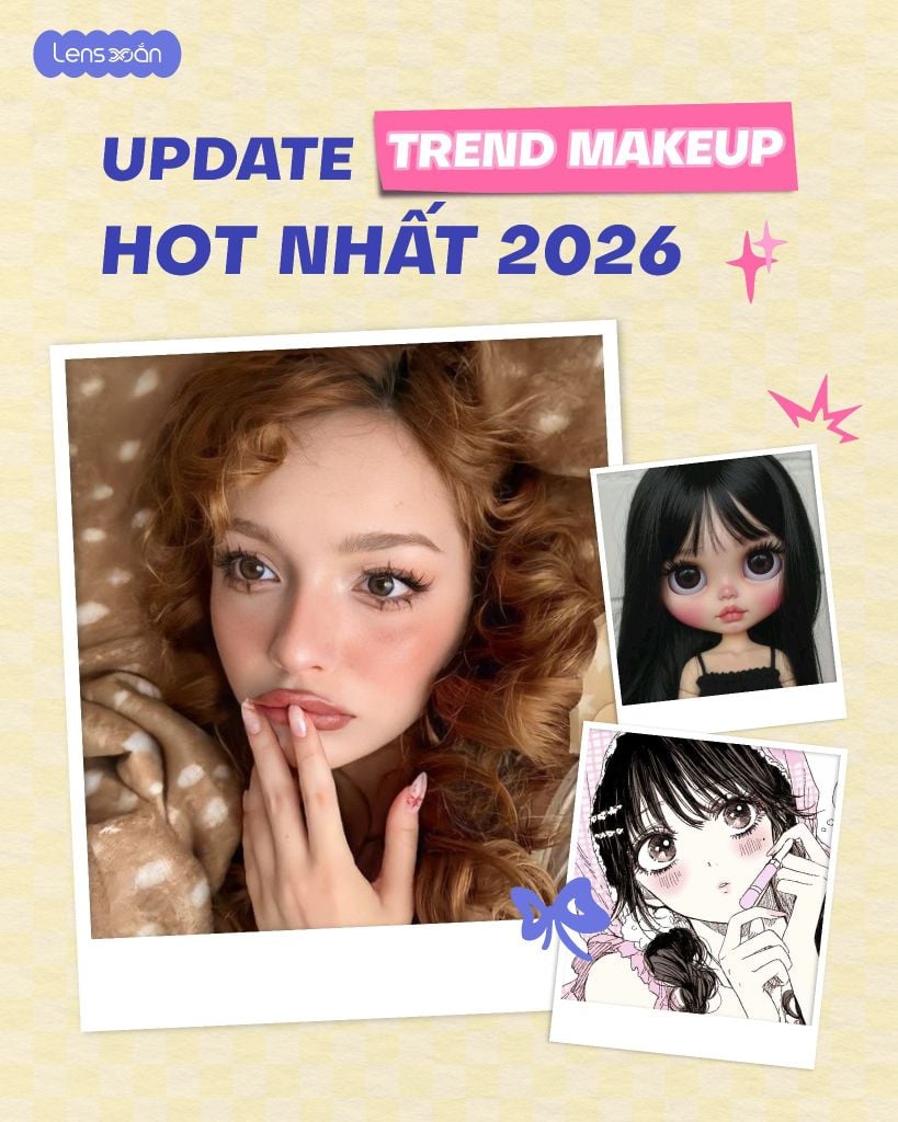 trend makeup 2026 bambi inspired makeup shoujo girl makeup blythe doll makeup extra glowy makeup lens phu hop lens han quoc dep