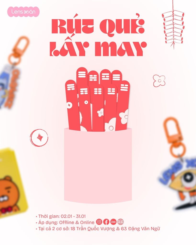 Chương trình rút quẻ lấy may nhận quà lens Hàn tại Lens Xoắn
