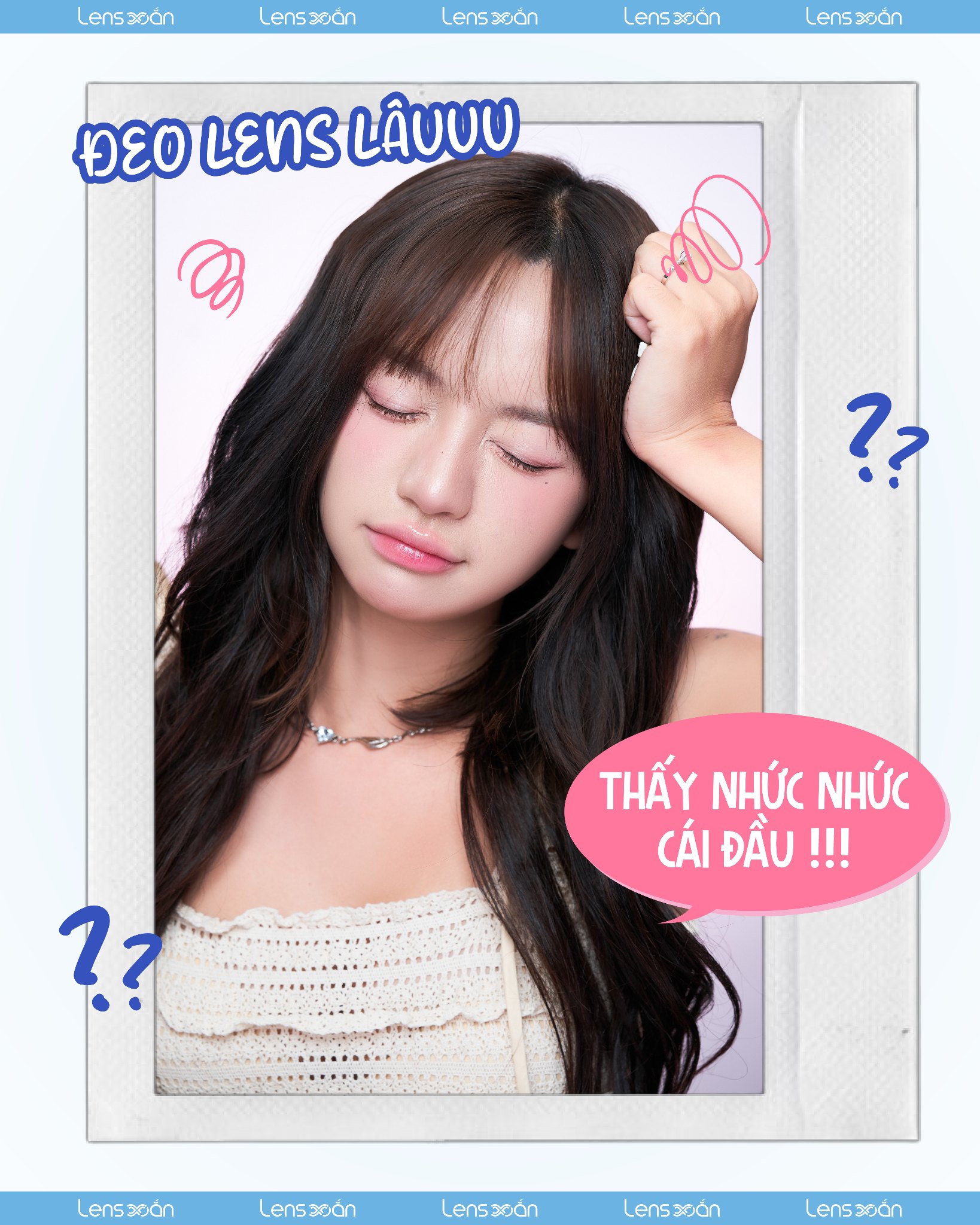 Đeo lens bị nhức đầu do sai độ cận và đeo quá thời gian khuyến cáo