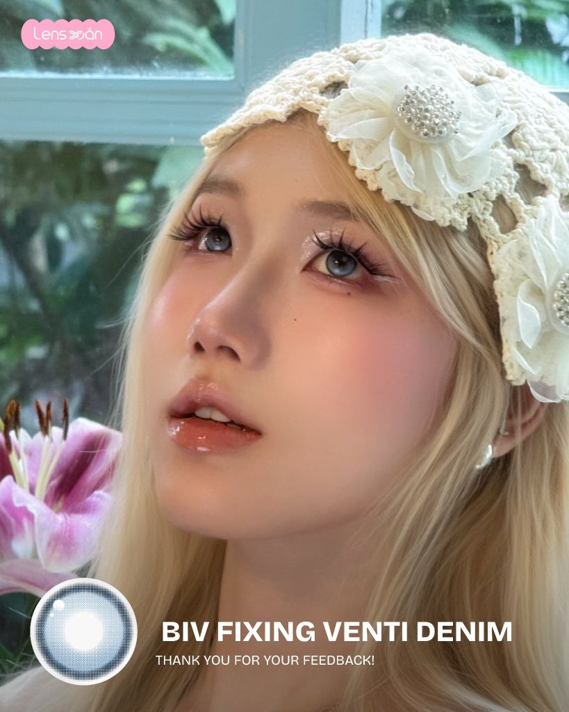 BIV Fixing Venti Denim lens xanh denim khóa trục không xoay chính hãng