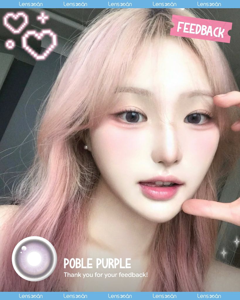 Poble Purple MYFiPN lens tím pastel tự nhiên