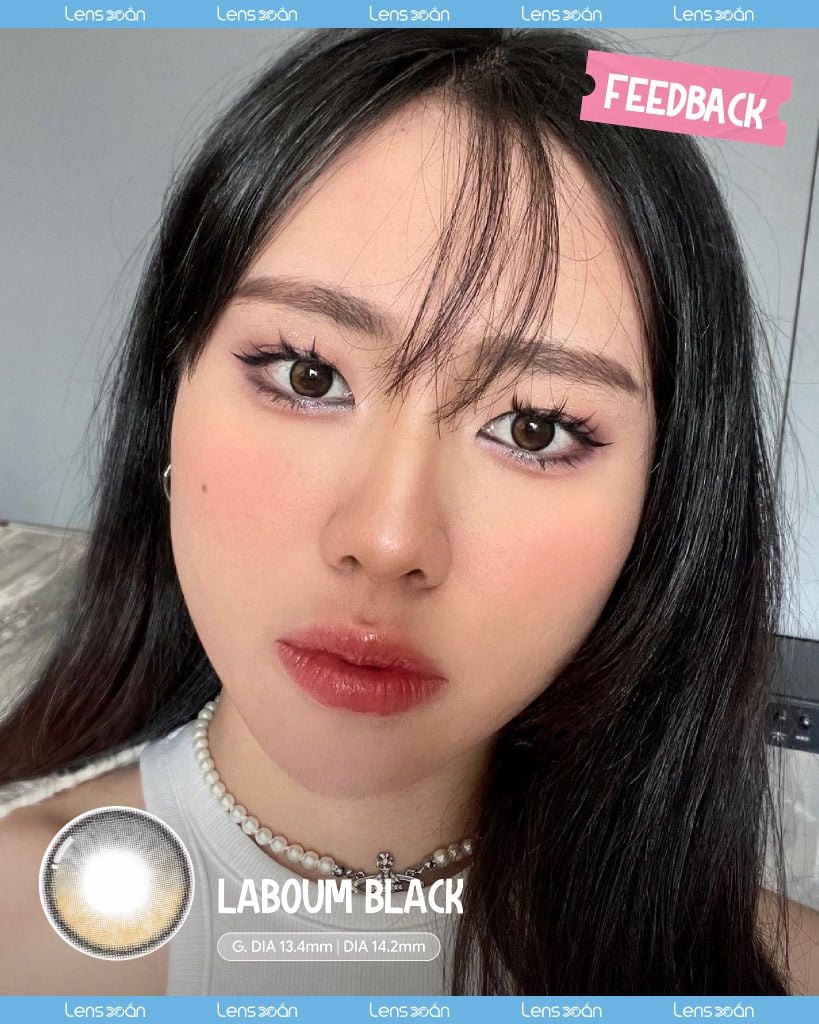 Laboum Black OLENS lens đen highlight nâu vàng G.DIA 13.4mm DIA 14.2mm