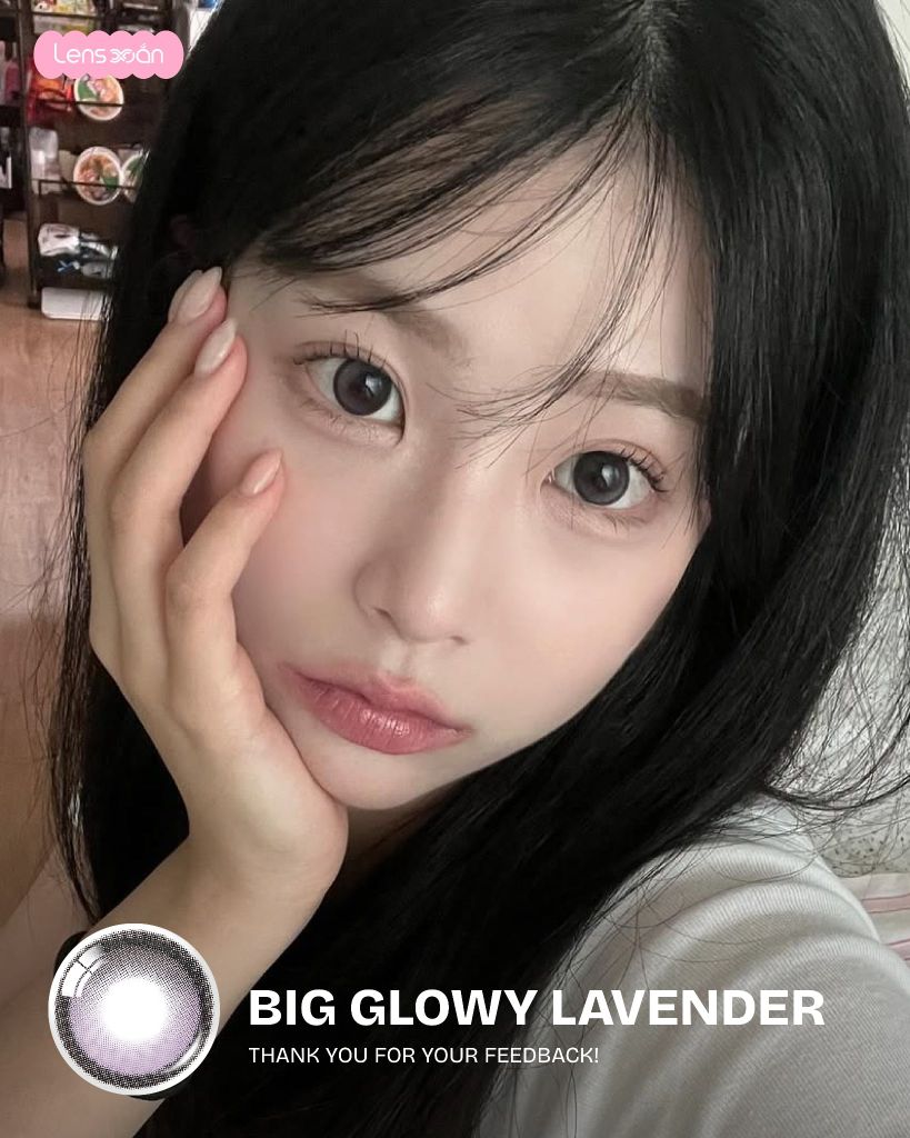 Big Glowy Lavender Olens lens tím pastel hiệu ứng hai dải màu