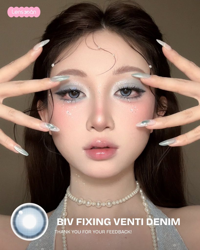 BIV Fixing Venti Denim lens xanh denim khóa trục không xoay chính hãng