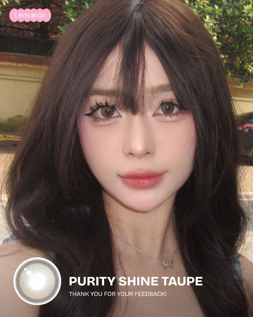 Purity Shine Taupe Brown Olola lens nâu sữa lạnh tự nhiên