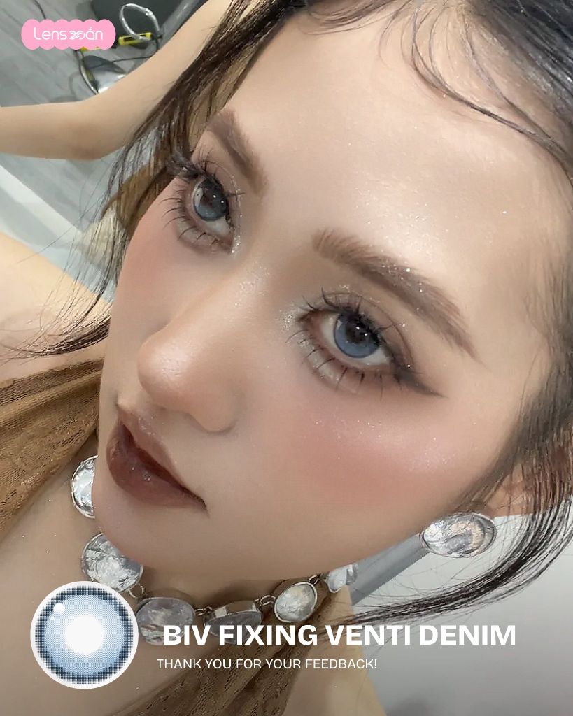 BIV Fixing Venti Denim lens xanh denim khóa trục không xoay chính hãng