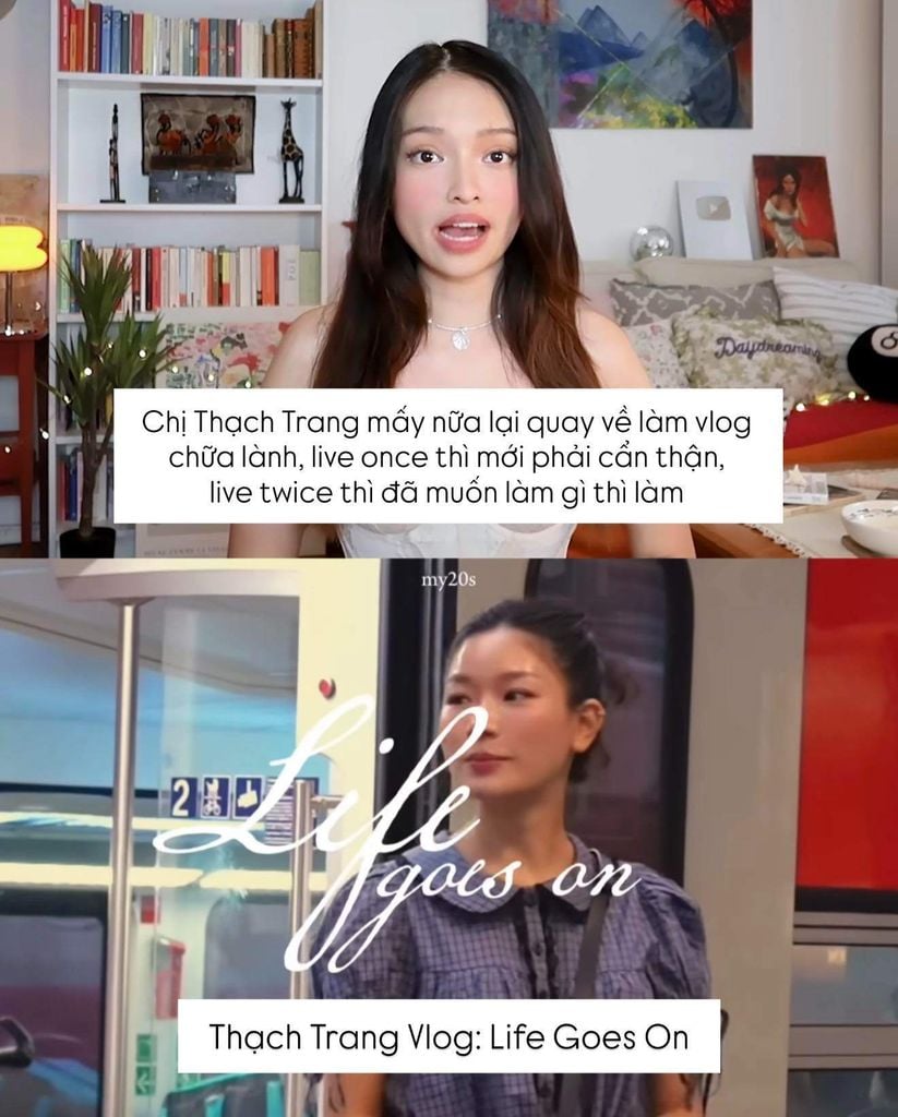 Thạch Trang – Phản ứng mạng xã hội với vlog Life Goes On