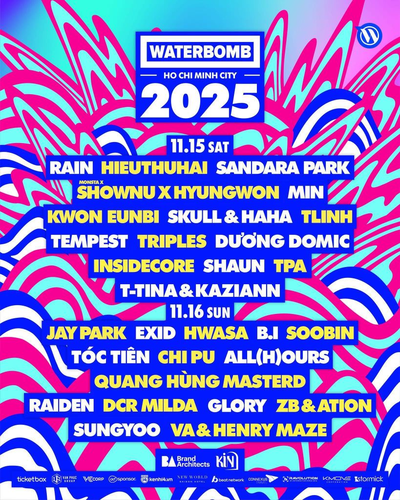 WATERBOMB 2025 – B.I, Bi Rain, Hwasa, EXID cùng màn trình diễn nước bùng nổ