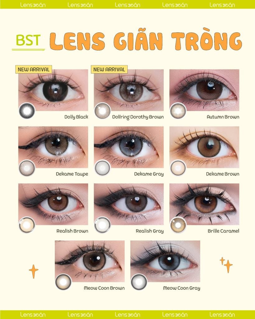 Lens giãn tròng 14.5mm – Kính áp tròng Hàn Quốc chính hãng tại Lens Xoắn