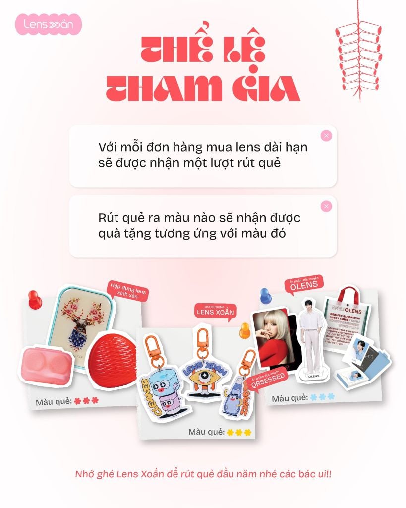 Chương trình rút quẻ lấy may nhận quà lens Hàn tại Lens Xoắn