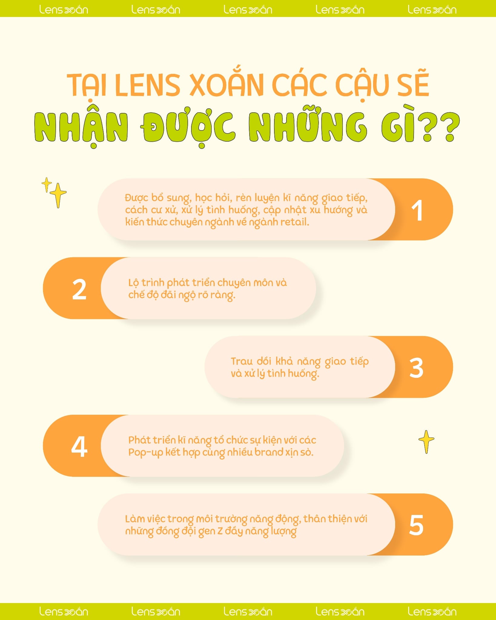 Ứng tuyển làm việc tại Lens Xoắn – môi trường năng động gen Z