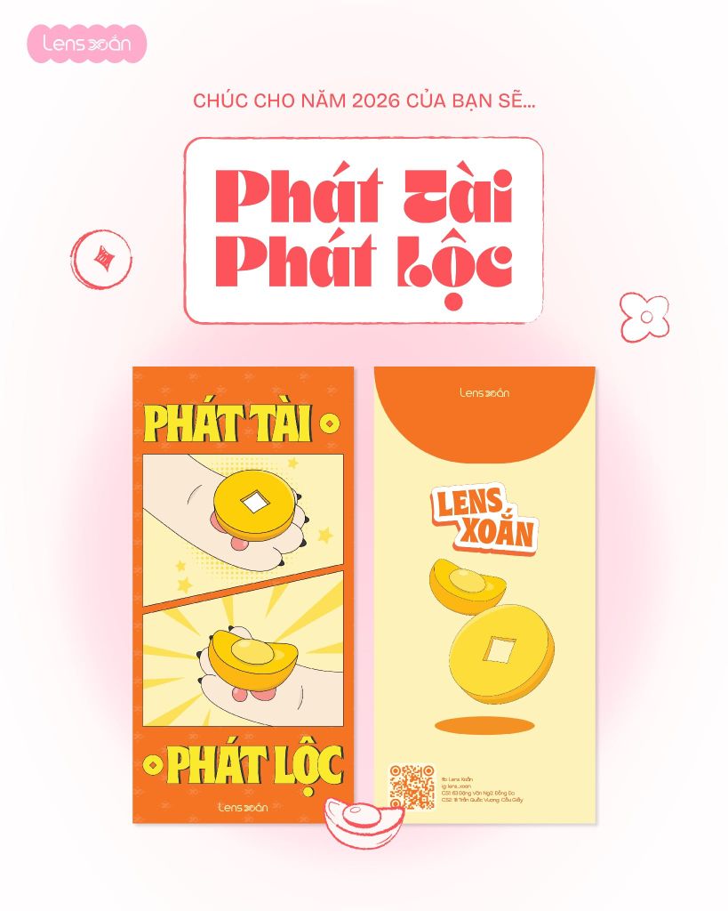 Mua lens xinh tặng lì xì xịn đầu năm 2026 tại Lens Xoắn