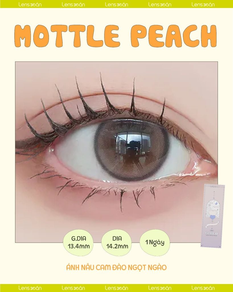 Mottle Peach ROM’U lens nâu cam đào trong veo