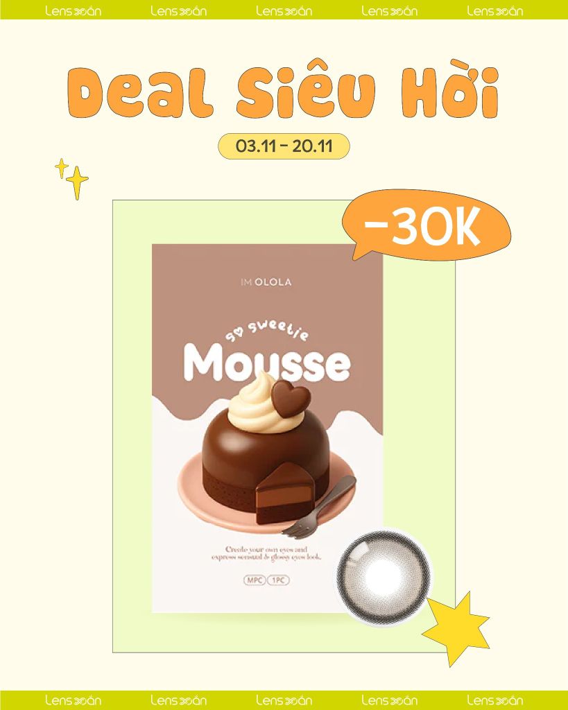 Lens Mousse Taupe Beige OLOLA – Nâu Be Highlight Ánh Khói Cho Makeup Mùa Đông