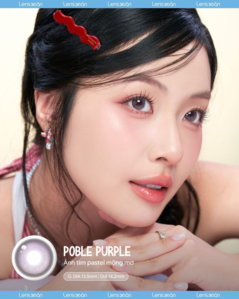 Poble Purple MYFiPN lens tím pastel tự nhiên