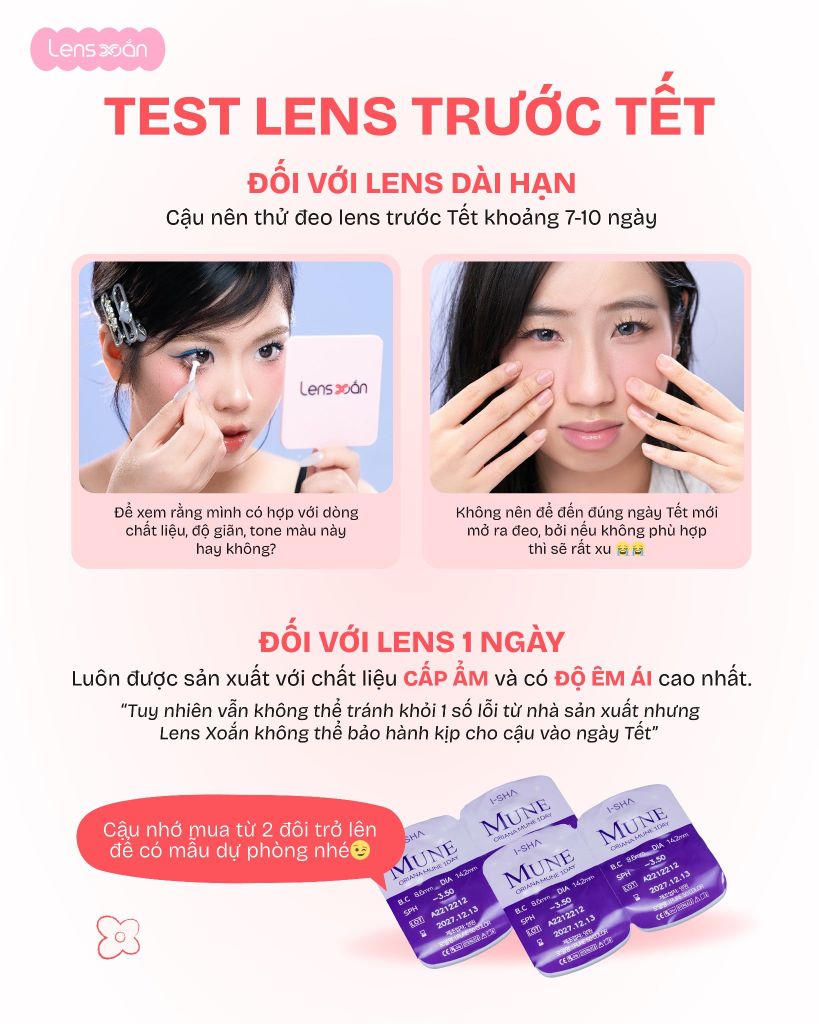 Lưu ý đeo lens trước Tết để đầu năm không bị xu