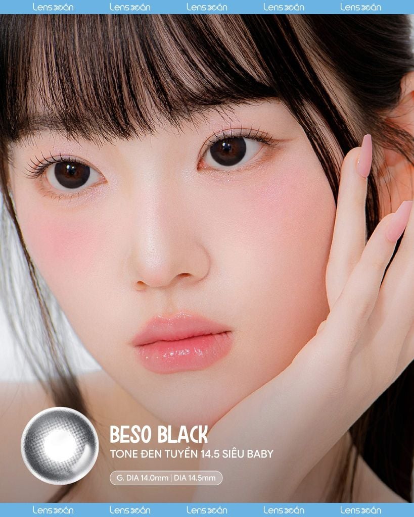 BESO Black 14.5 – Lens đen baby giãn tròng 1 ngày tự nhiên
