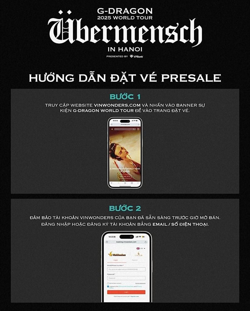 Hướng dẫn presale G-DRAGON