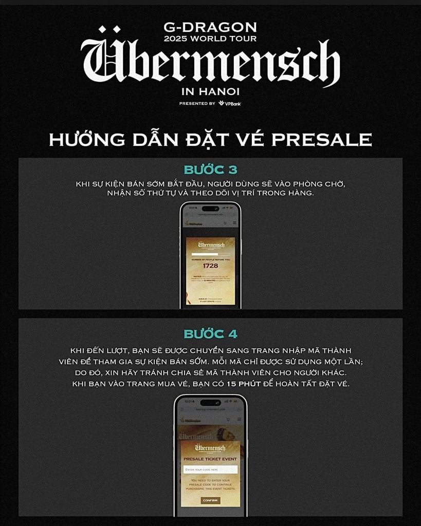 Hướng dẫn presale G-DRAGON