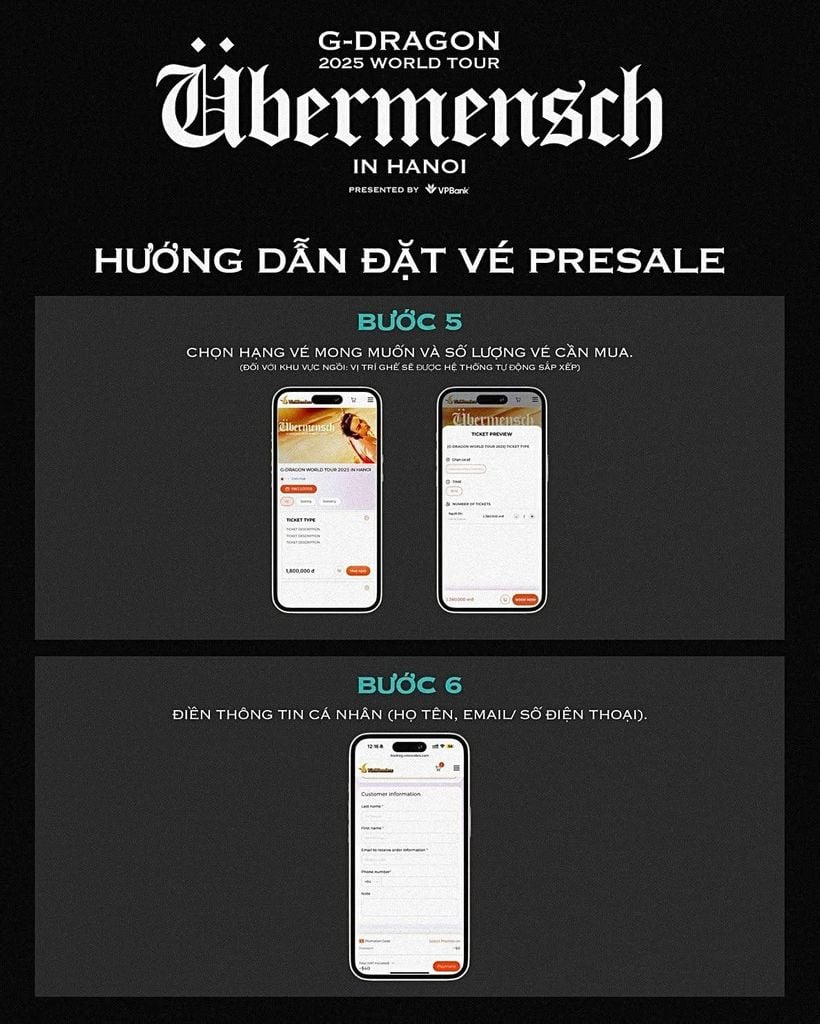 Hướng dẫn presale G-DRAGON