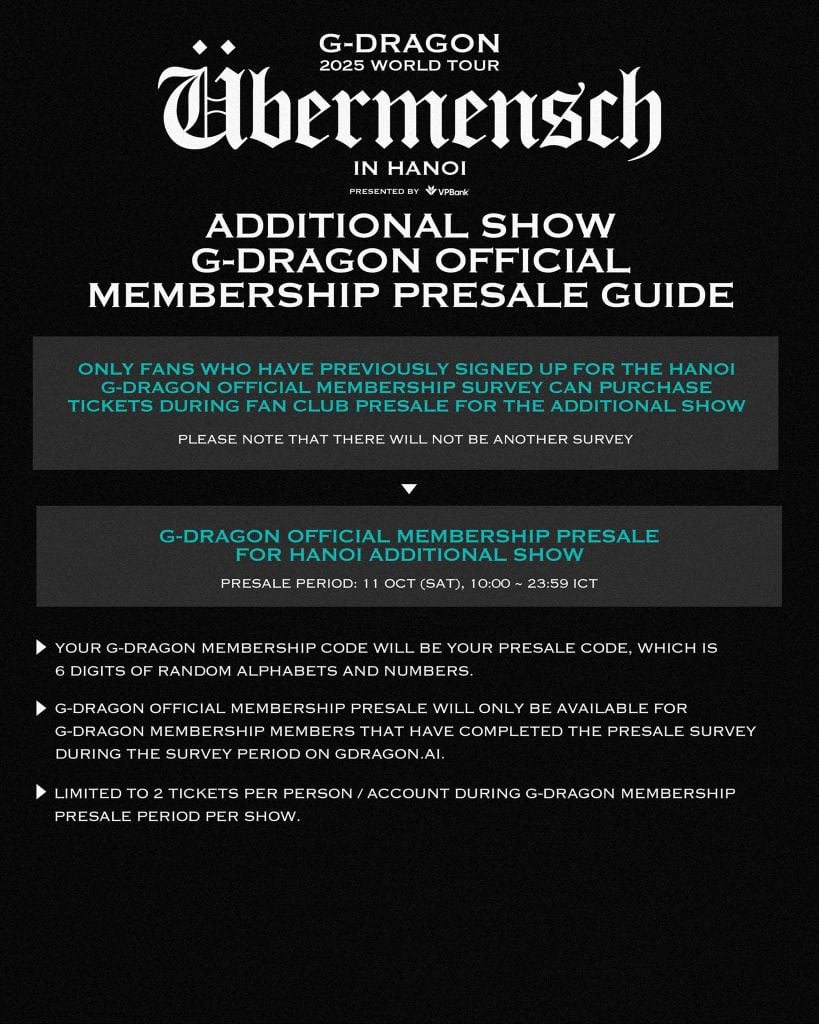 G-DRAGON 2025 WORLD TOUR [Übermensch] Hà Nội – Fan Việt chờ đón đêm 2