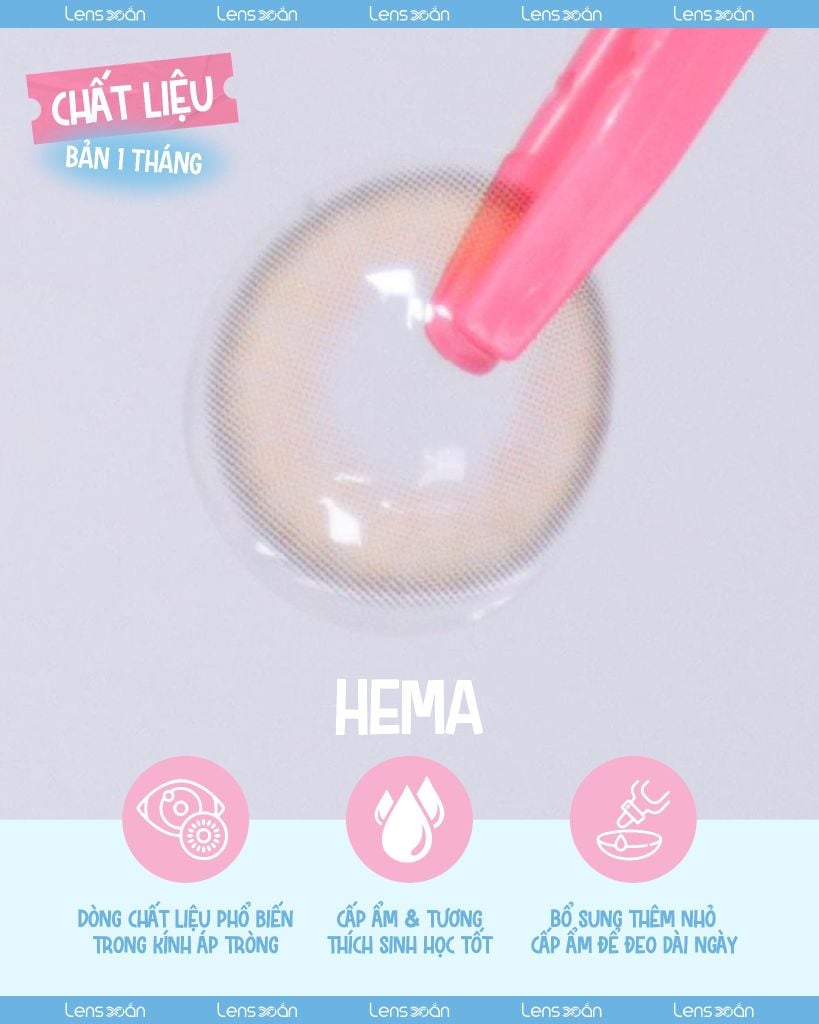 Lens French Shine Hazel 1 tháng Olens tone nâu hạt dẻ không viền tự nhiên
