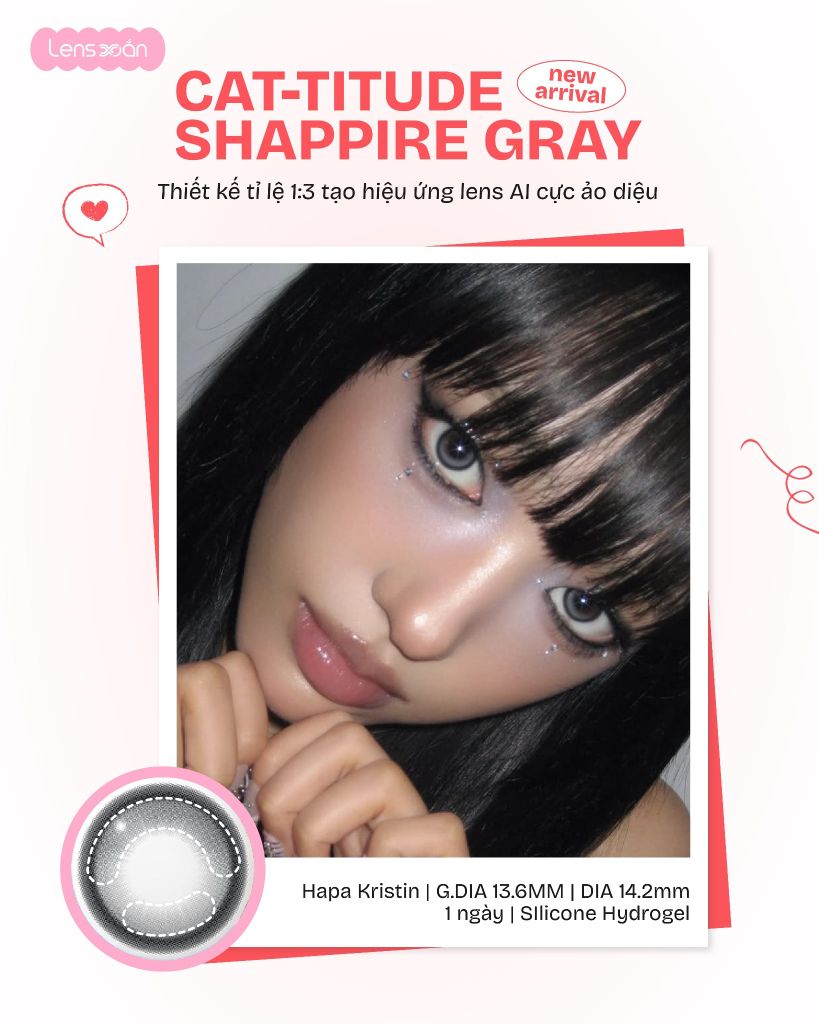 Cat-titude Shapphire Gray – Lens filter cho Year End Party tại Lens Xoắn