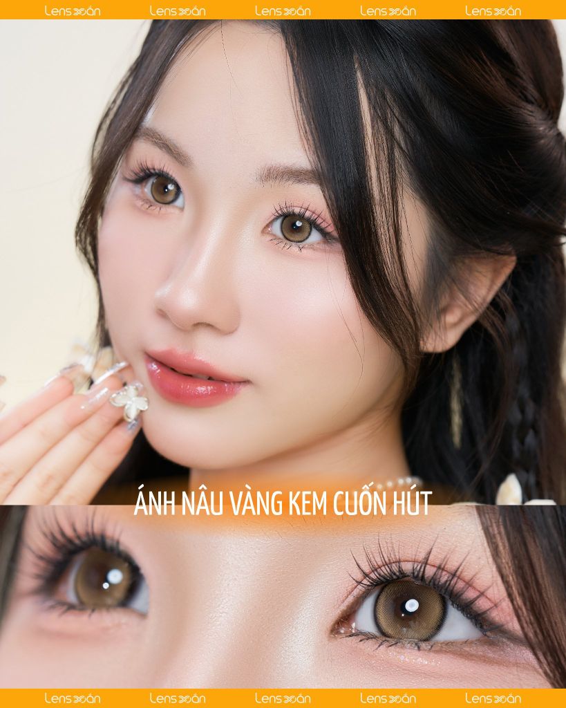 One Pick IG Cream Brown – Lens nâu vàng kem ngọt lịm, cuốn hút ánh nhìn