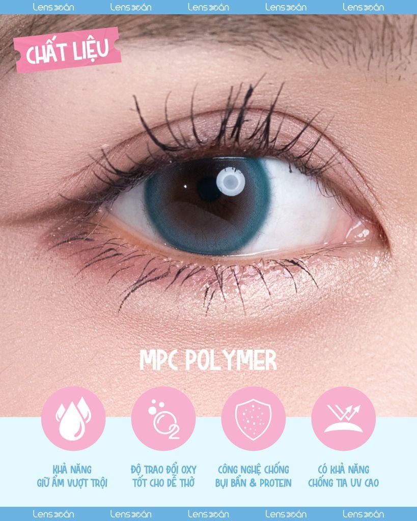 One Pick Soda – Lens xanh soda pastel trong trẻo, blend mượt, dễ đeo