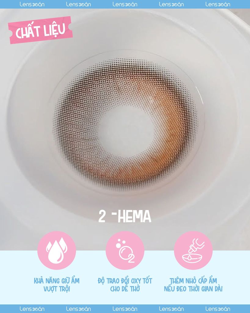 Brille Caramel MYFiPN lens nâu cam caramel tự nhiên tại Lens Xoắn