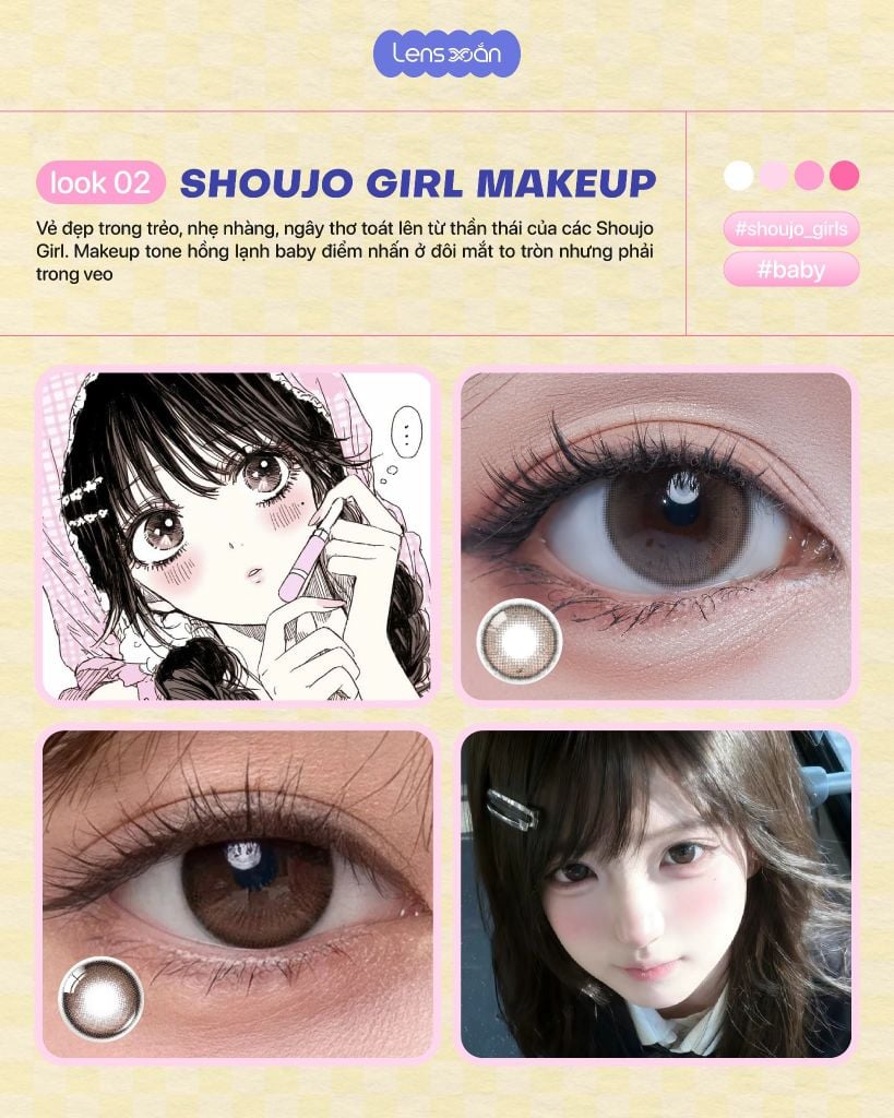trend makeup 2026 bambi inspired makeup shoujo girl makeup blythe doll makeup extra glowy makeup lens phu hop lens han quoc dep