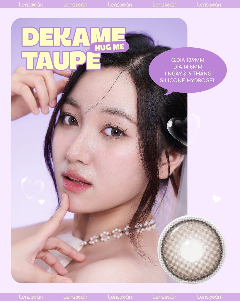 Lens Dekame Hug Me Taupe cho cô dâu – Tone taupe beige lấp lánh