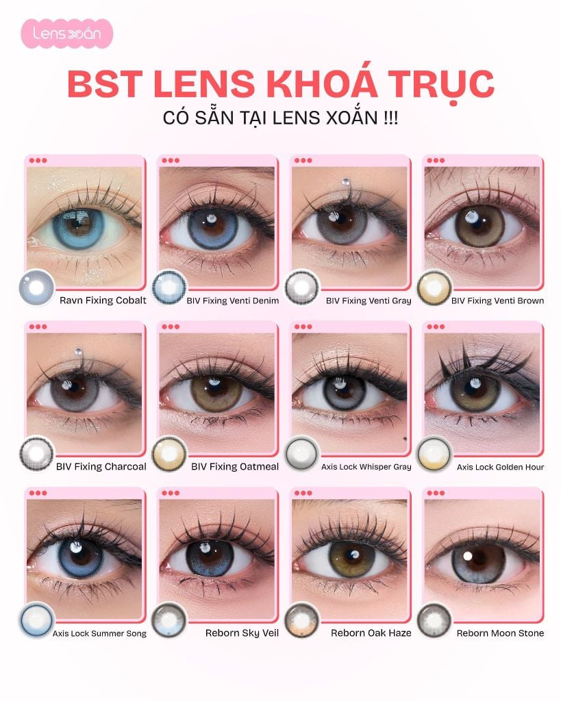 Lens khoá trục axis lock 180 độ cố định highlight không xoay khi đeo