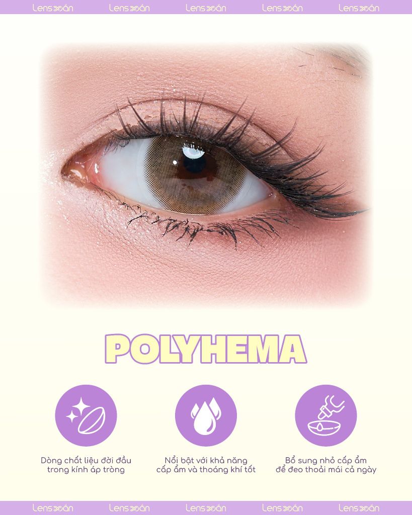 Lens DEAR BROWN OLENS màu nâu hạt dẻ pha ánh vàng nhẹ, ảnh chụp lens trong ánh sáng tự nhiên.